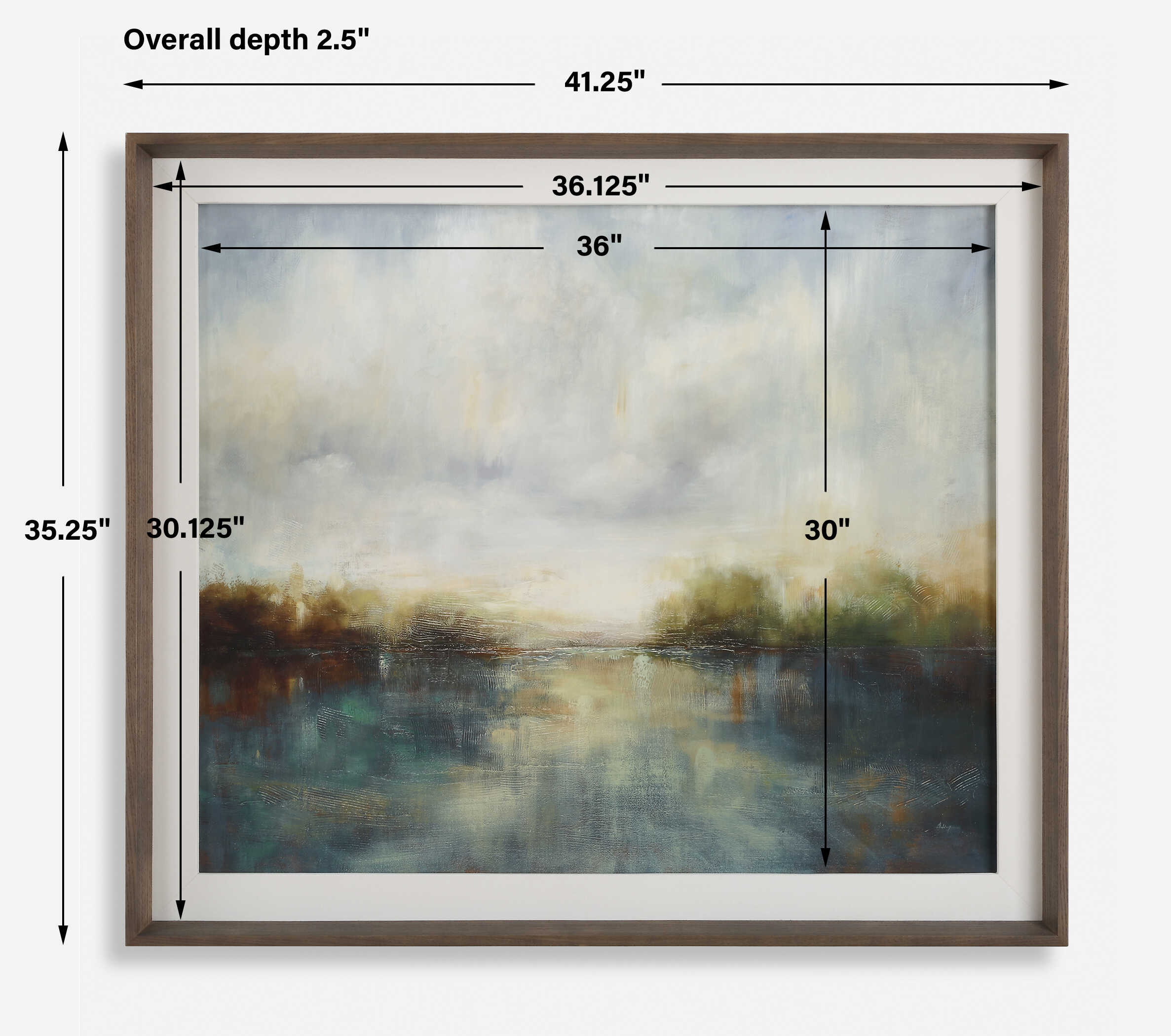 Blue Reverie Framed Abstract Lake Print