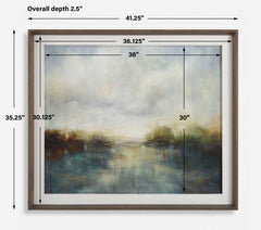 Blue Reverie Framed Abstract Lake Print