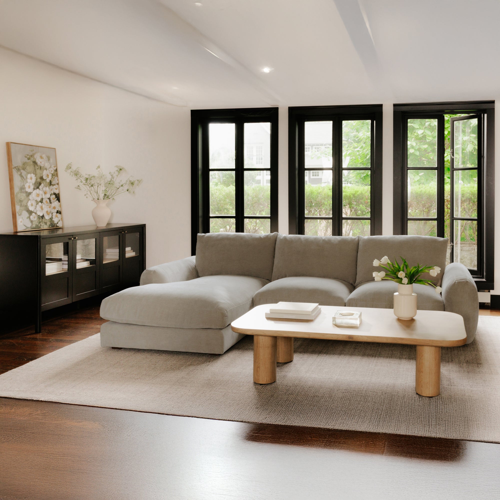 Berga Sectional Left Pebble