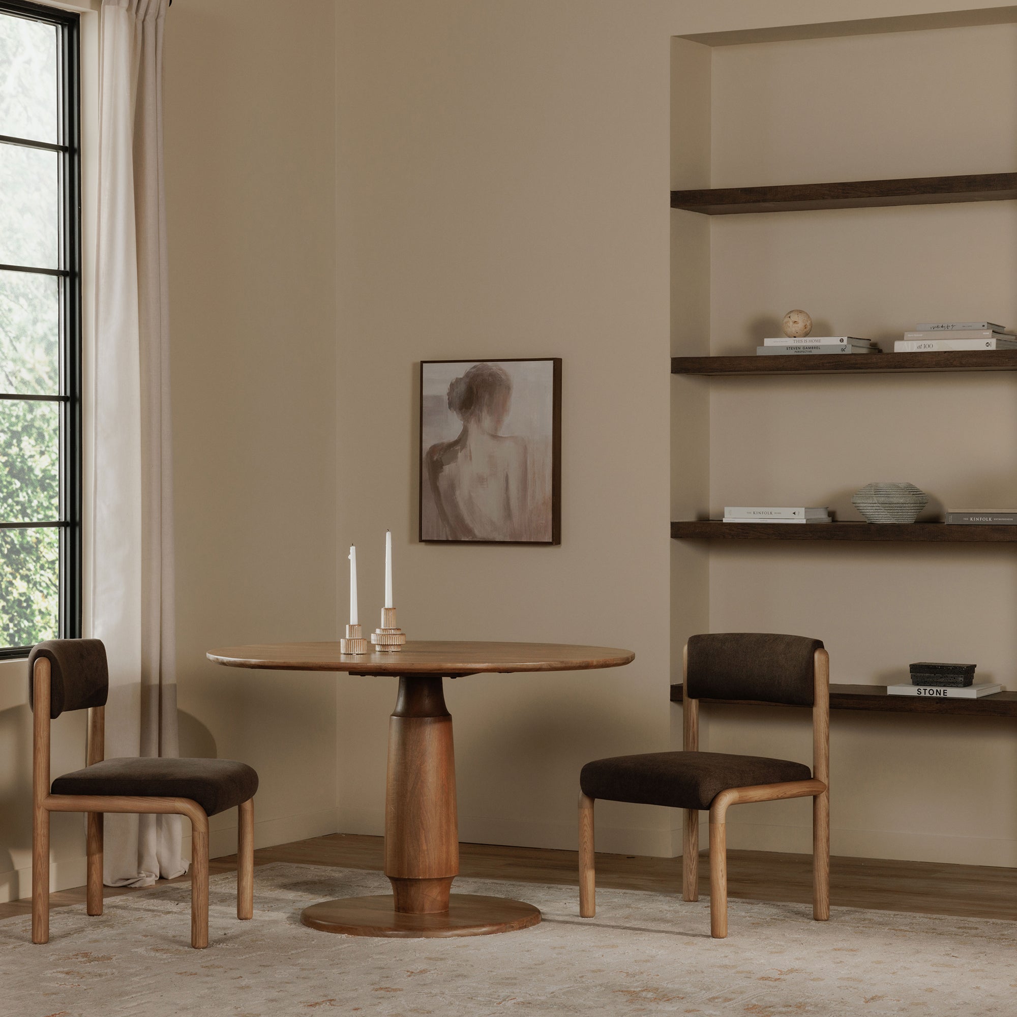 April Dining Chair Deep Brown-Set Of Two