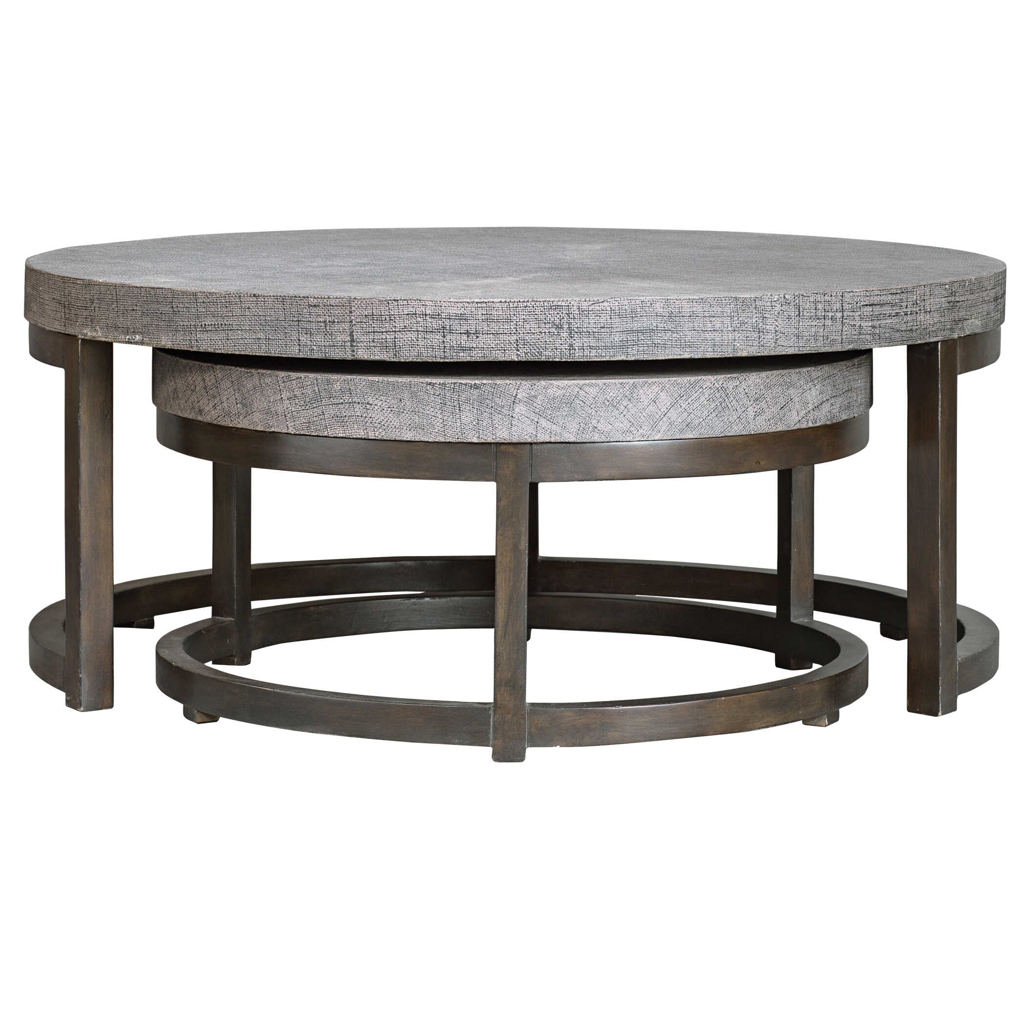 Aiyara Gray Nesting Tables Set/2