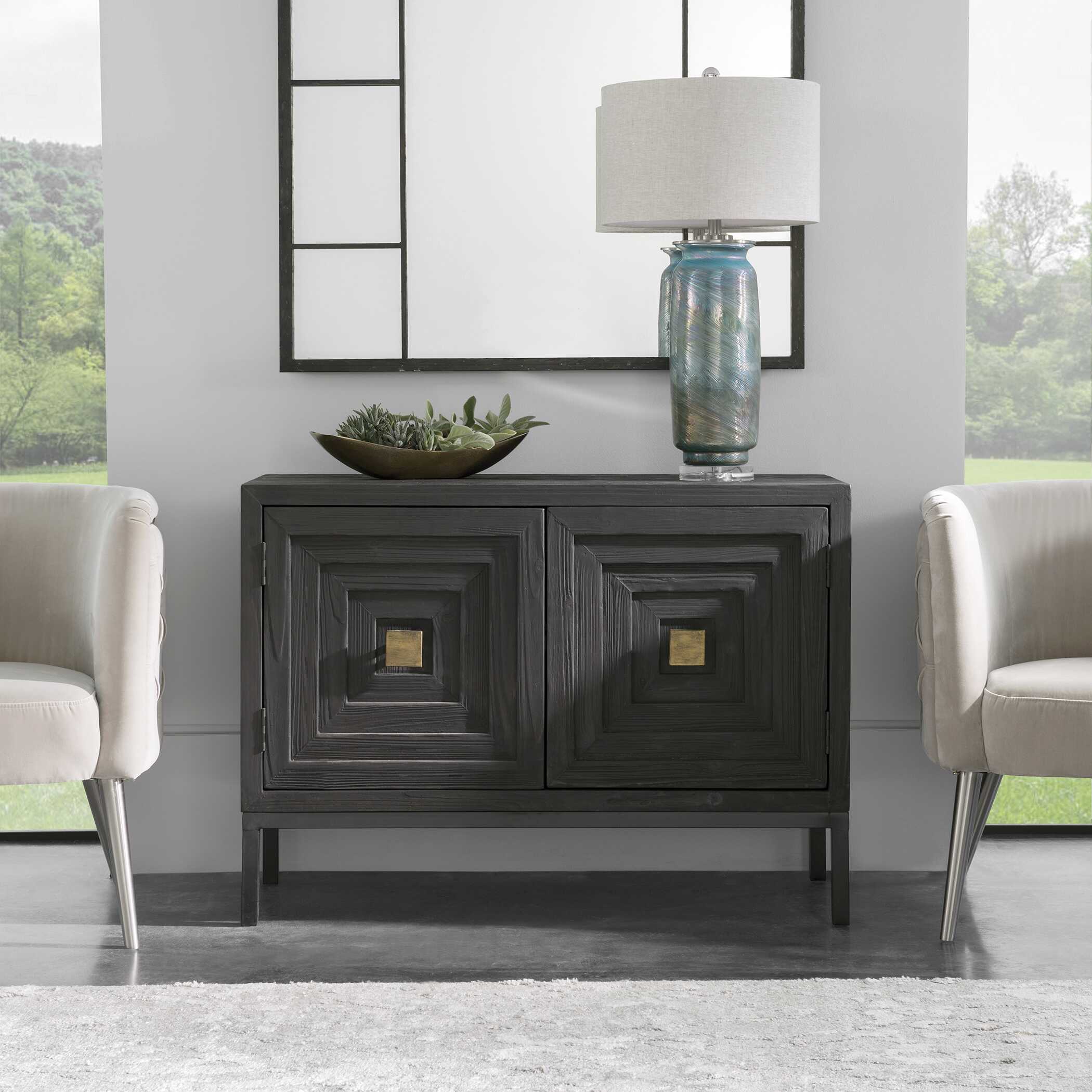 Aiken Dark Walnut 2 Door Cabinet