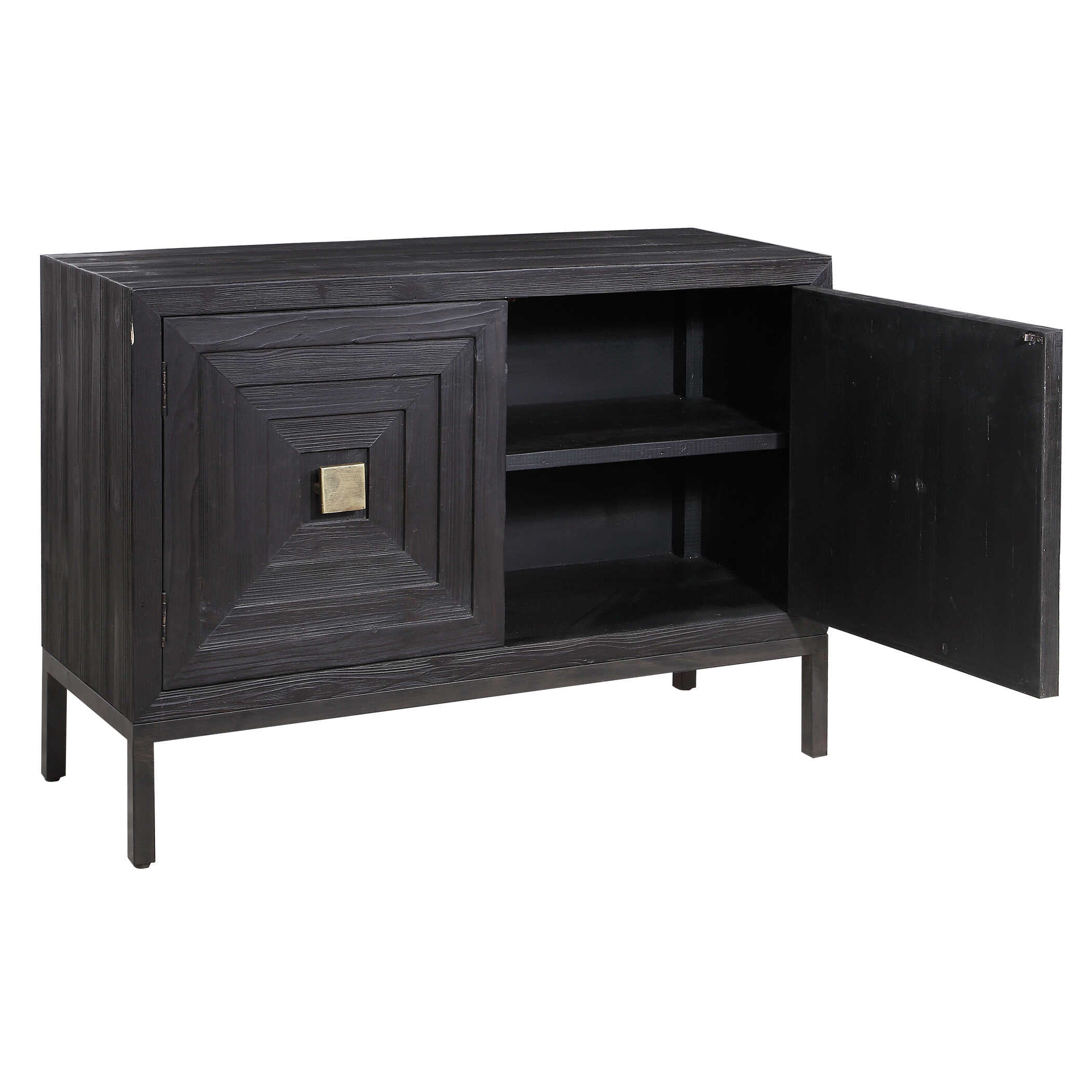 Aiken Dark Walnut 2 Door Cabinet