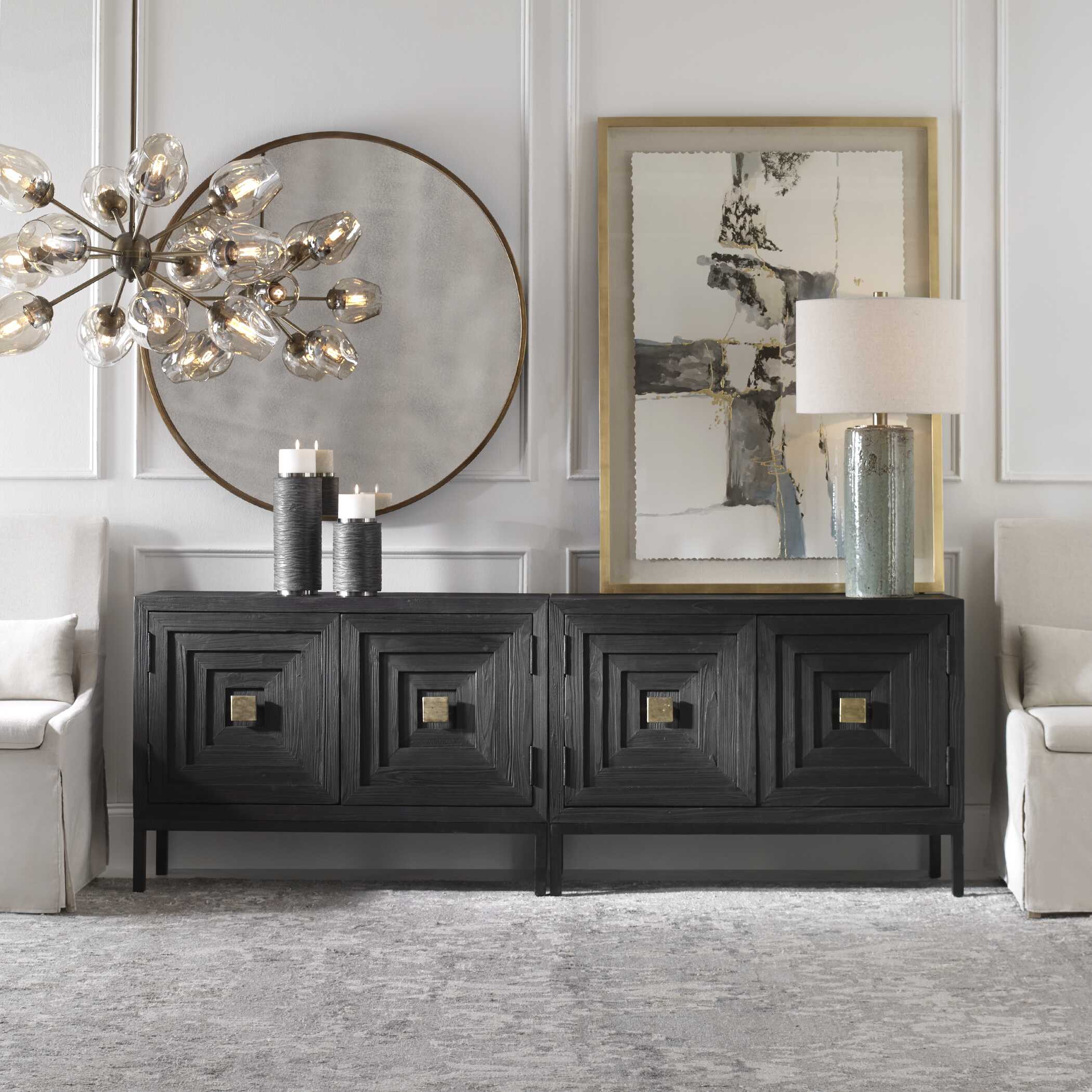 Aiken Dark Walnut 2 Door Cabinet