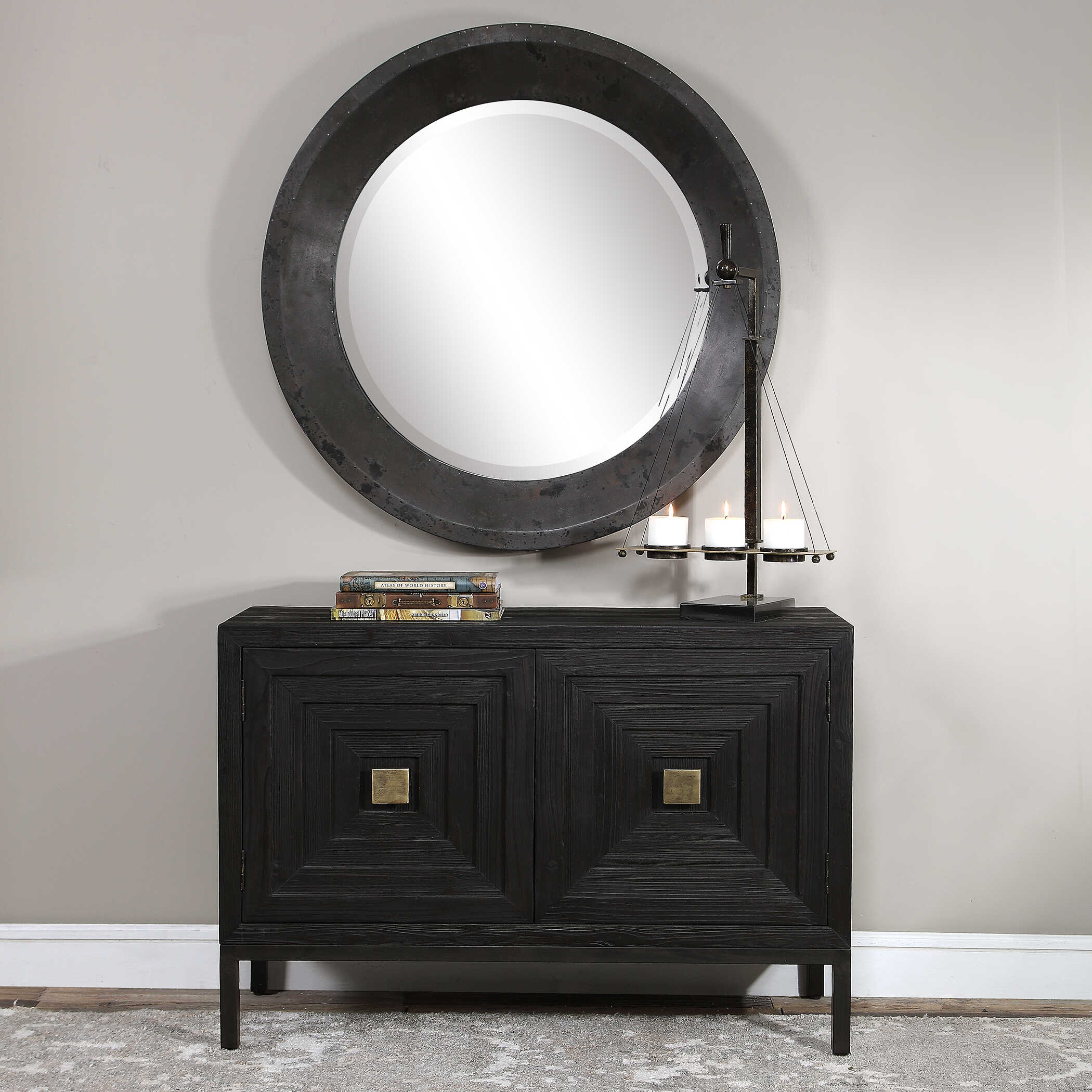 Aiken Dark Walnut 2 Door Cabinet