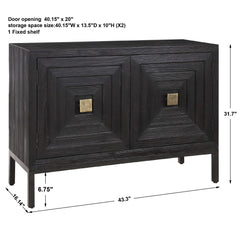 Aiken Dark Walnut 2 Door Cabinet