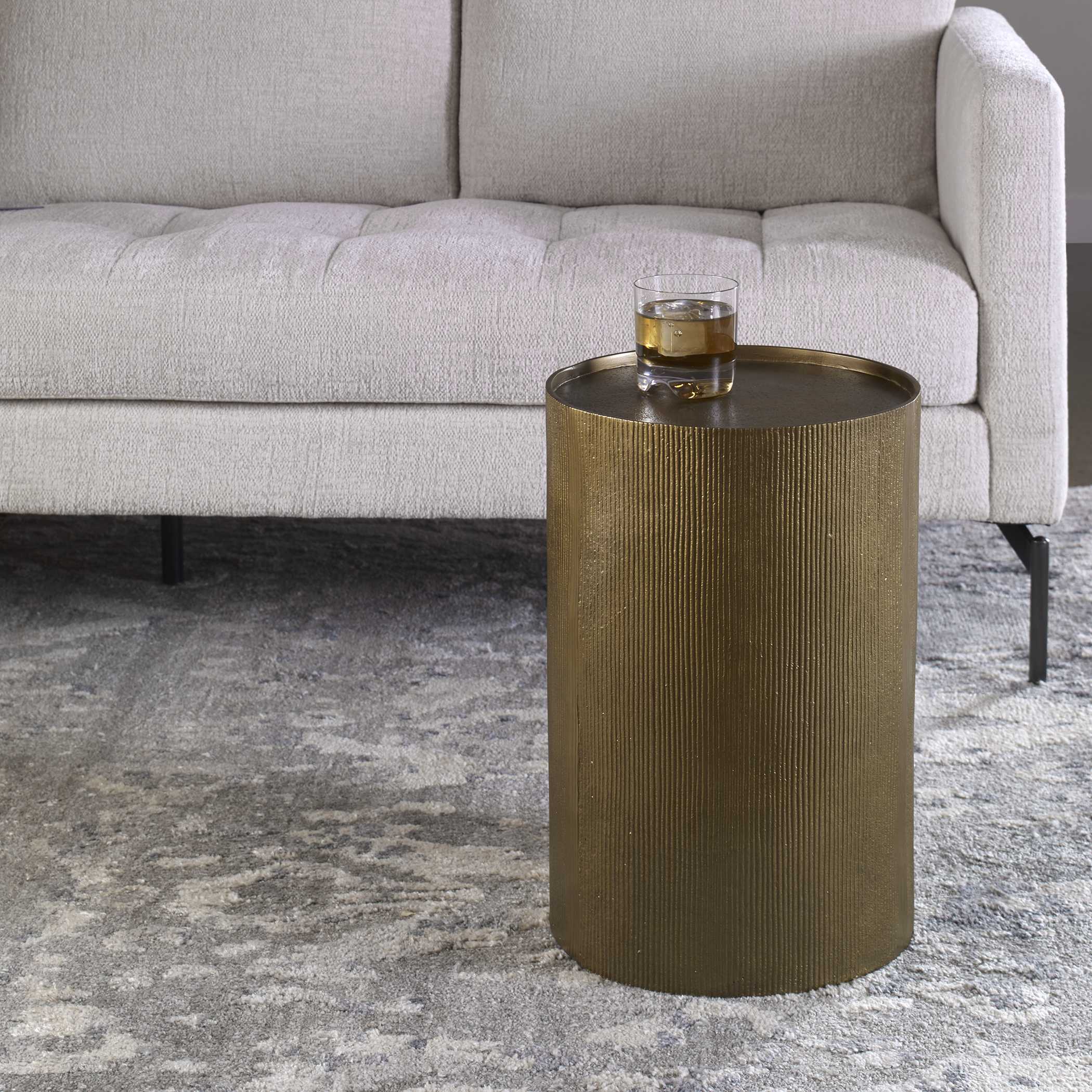 Adrina Drum Accent Table