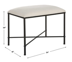 Avenham Small Black Framed Bench