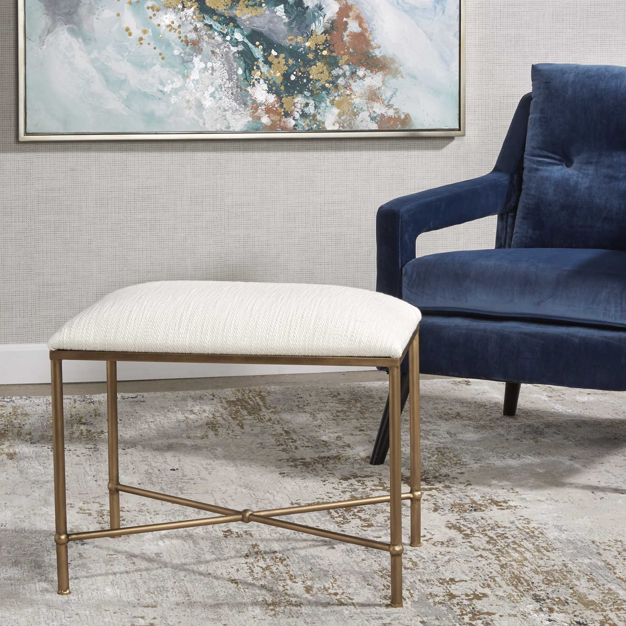Avenham Small Gold Framed Bench