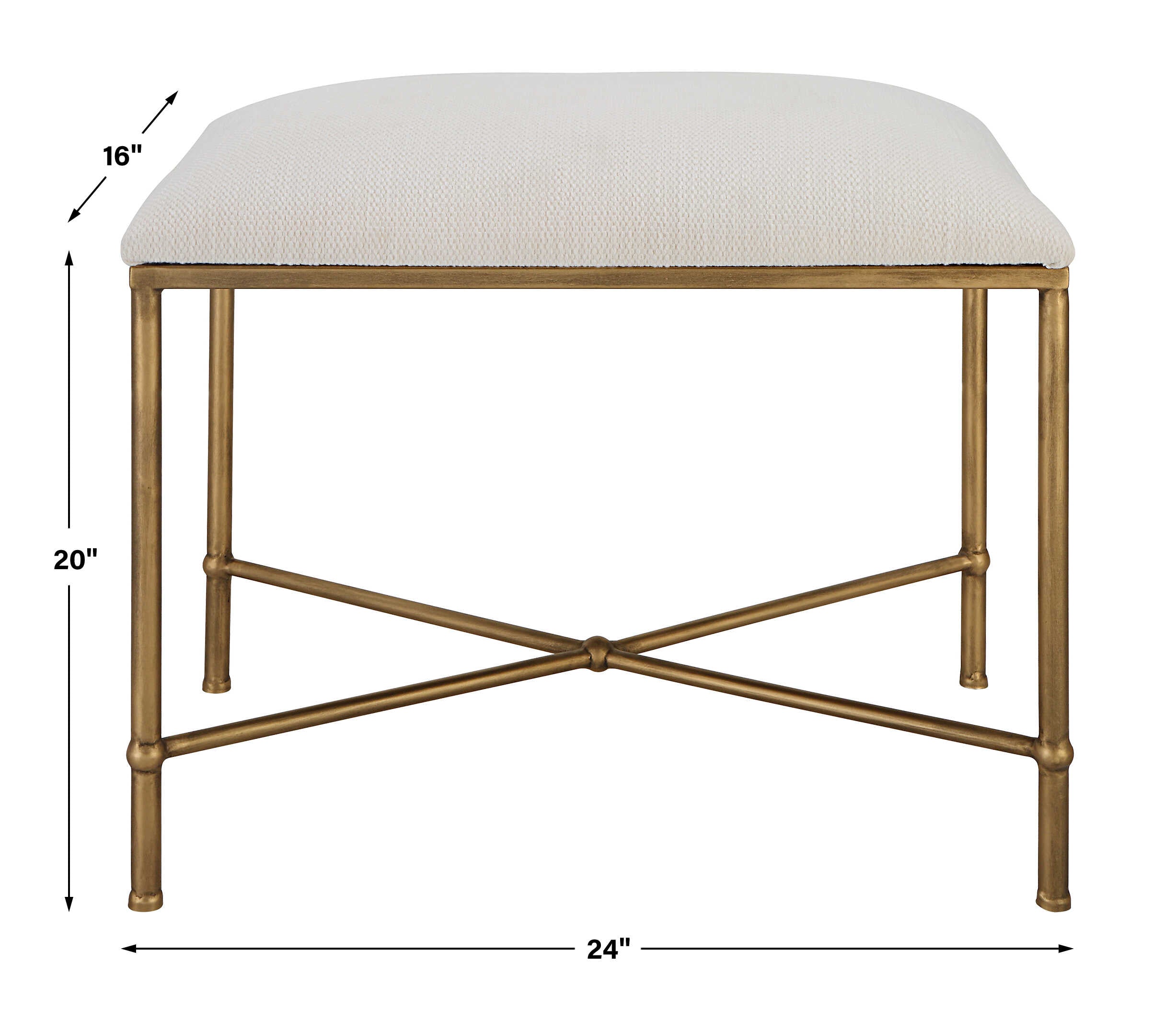 Avenham Small Gold Framed Bench