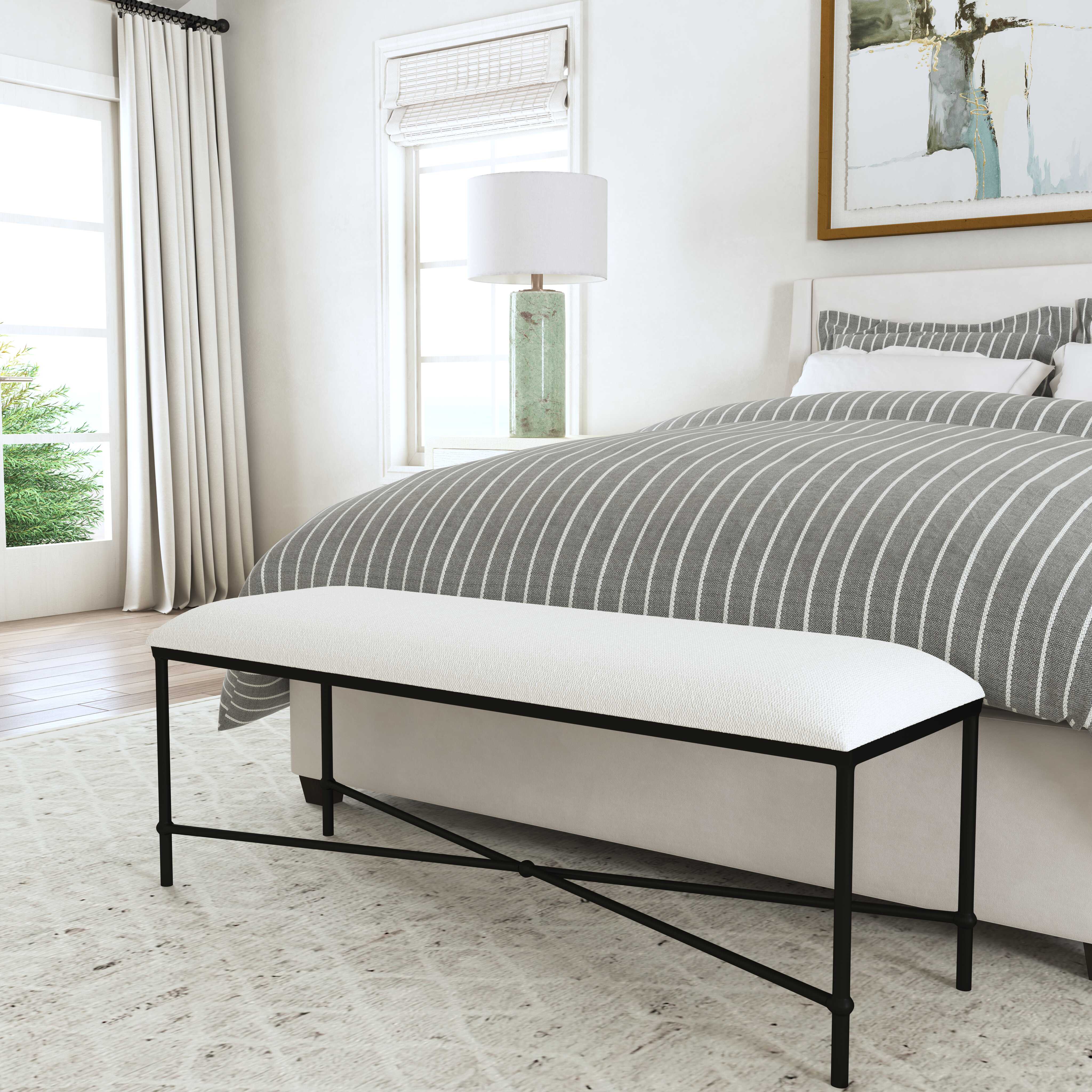 Avenham Black Framed Bench