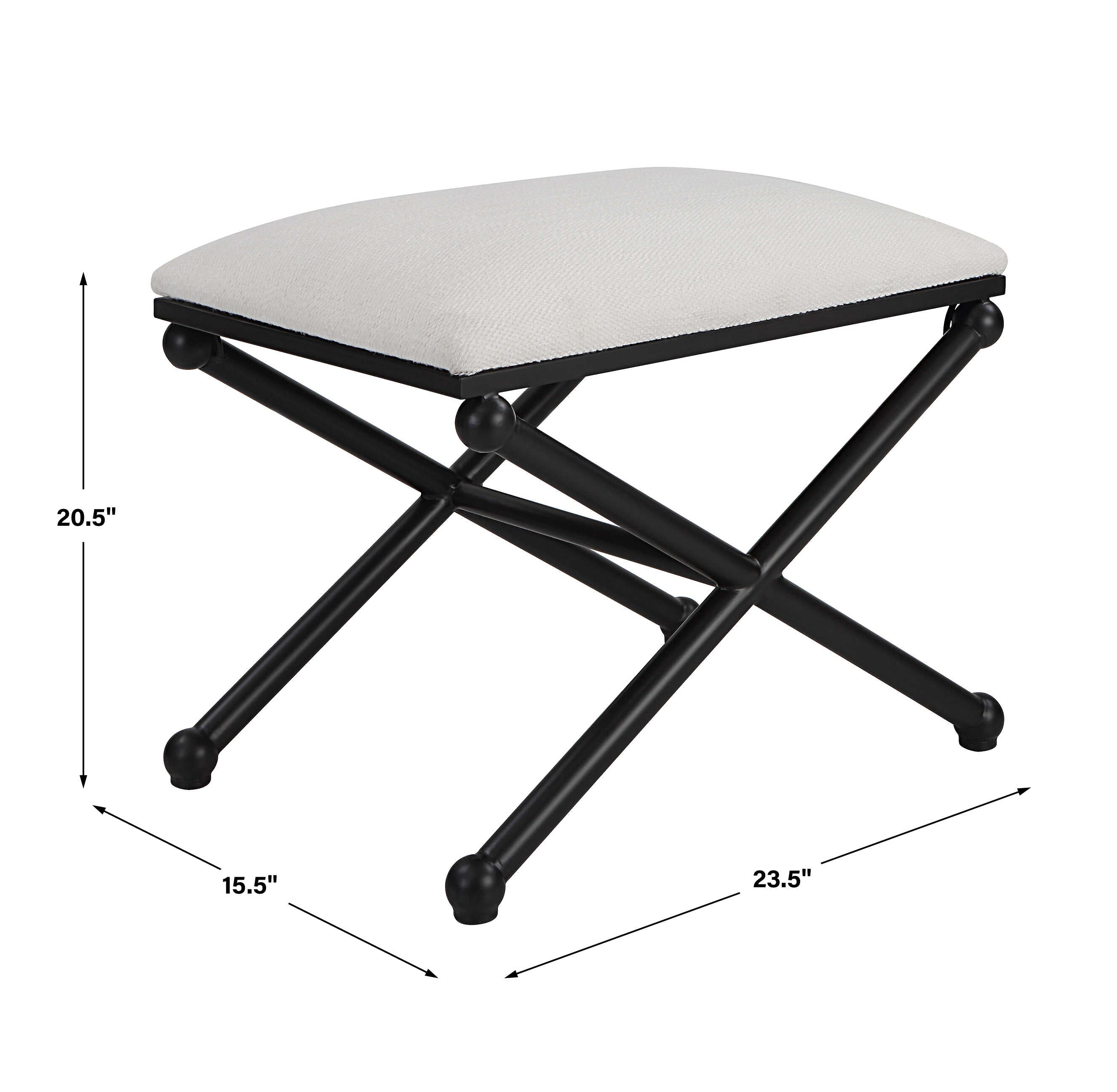 Andrews White Small Bench