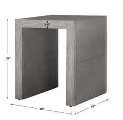Aerina Modern Gray End Table