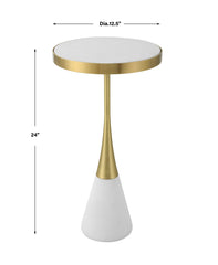 Apex White Concrete Accent Table