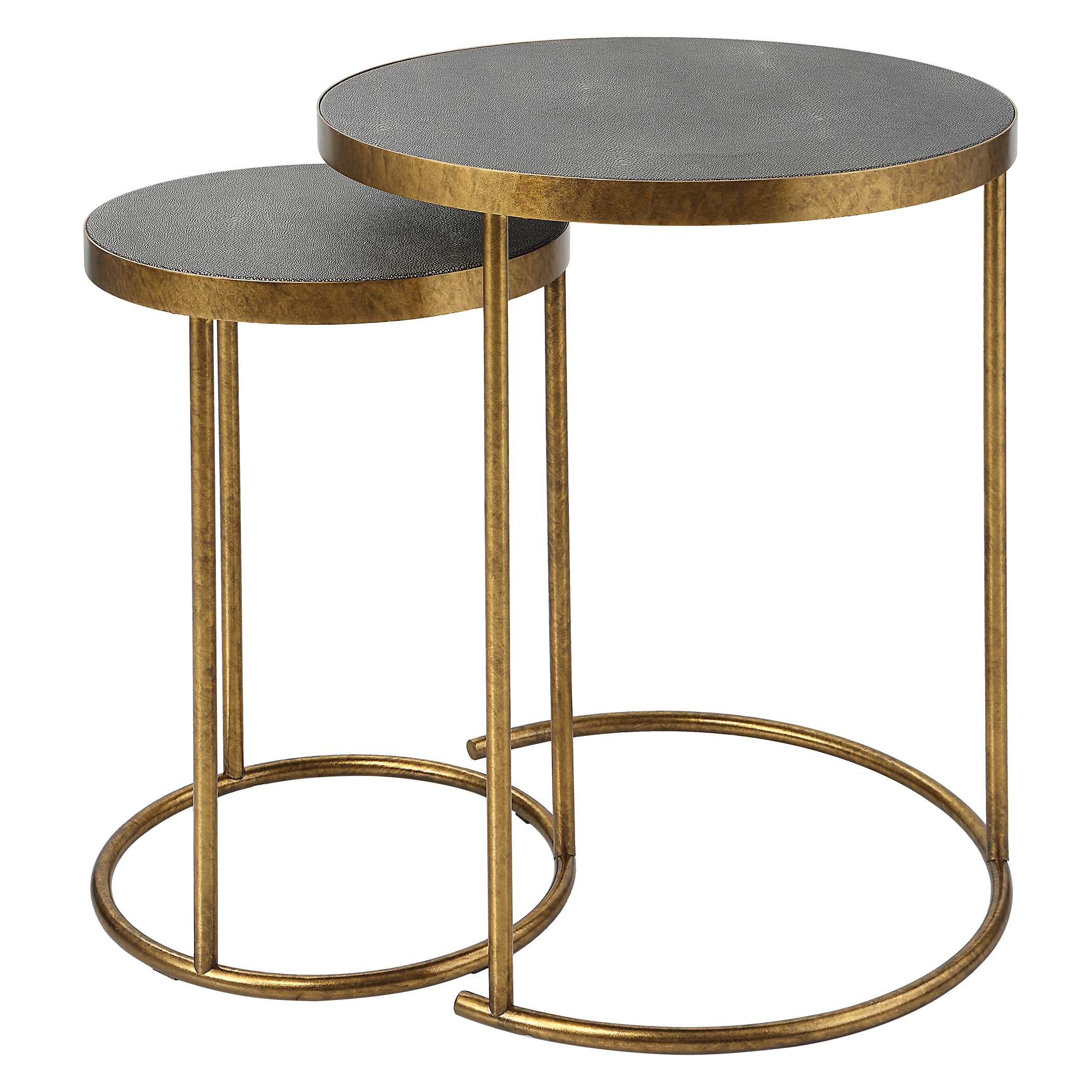 Aragon Brass Nesting Tables Set/2