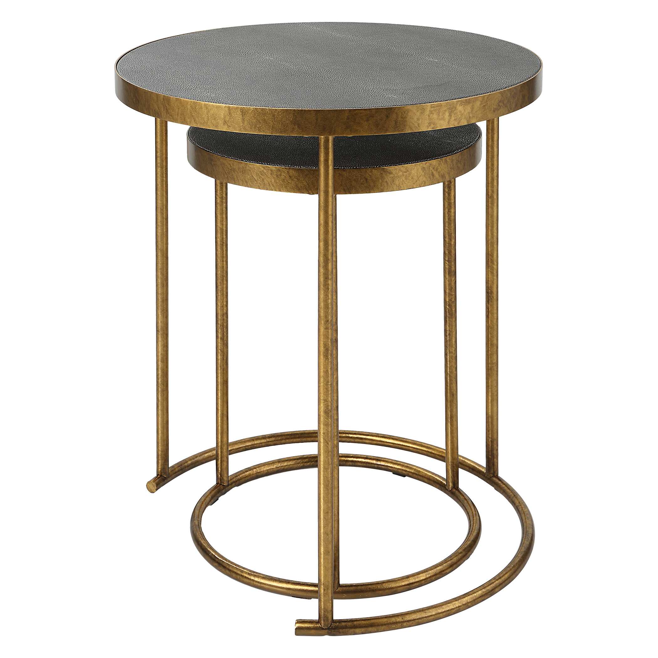 Aragon Brass Nesting Tables Set/2