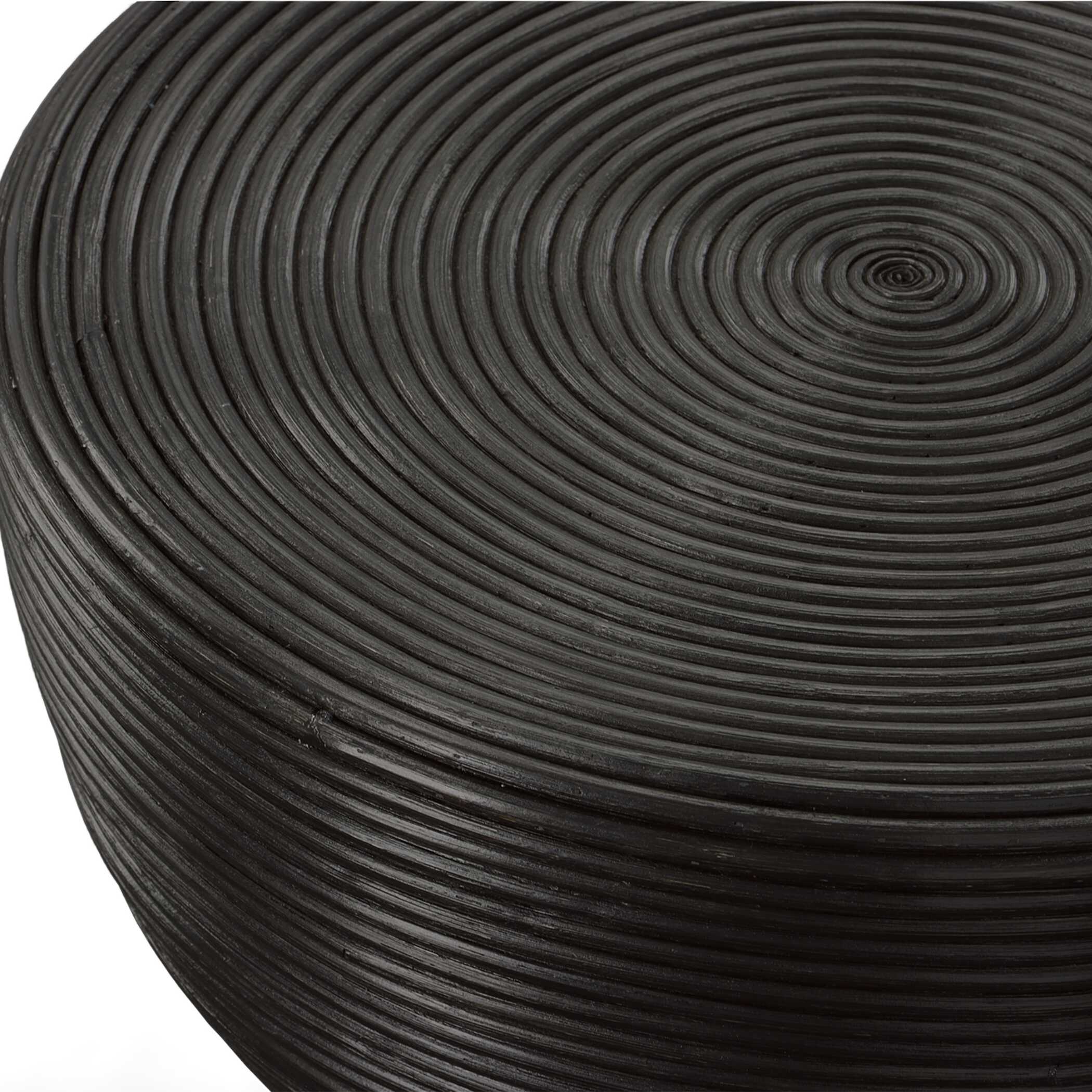 Bongo Black Rattan Side Table