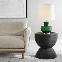 Bongo Black Rattan Side Table