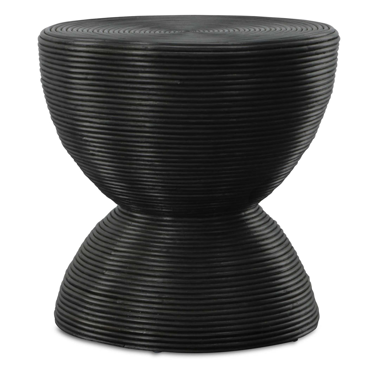 Bongo Black Rattan Side Table
