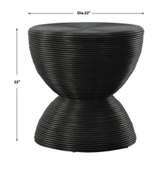 Bongo Black Rattan Side Table