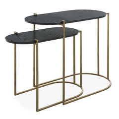 Aztec Wood Nesting Tables Set/2
