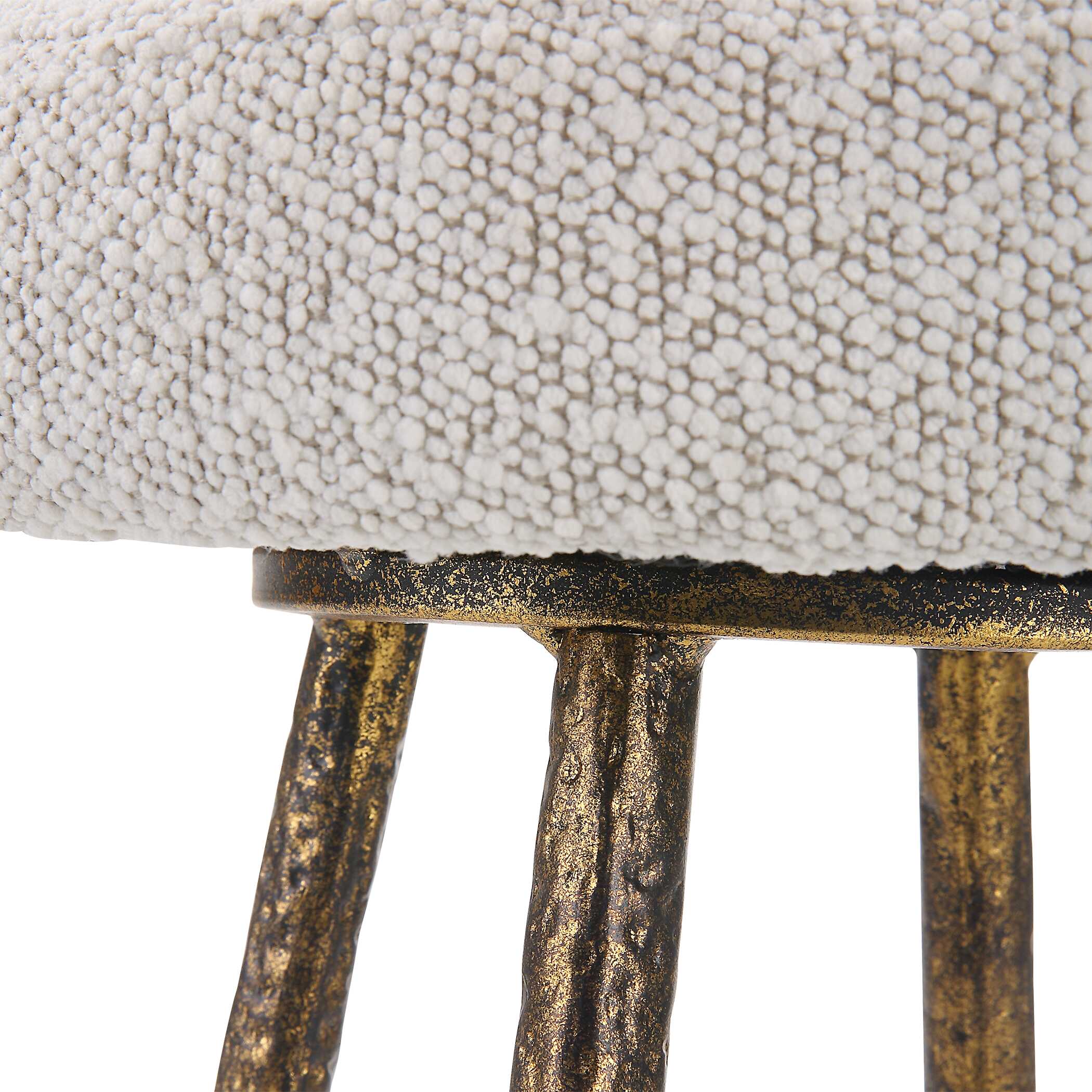 Braven White Fabric Counter Stool