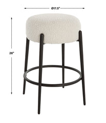 Arles Plush Counter Stool