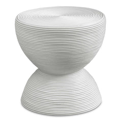 Bongo White Rattan Side Table