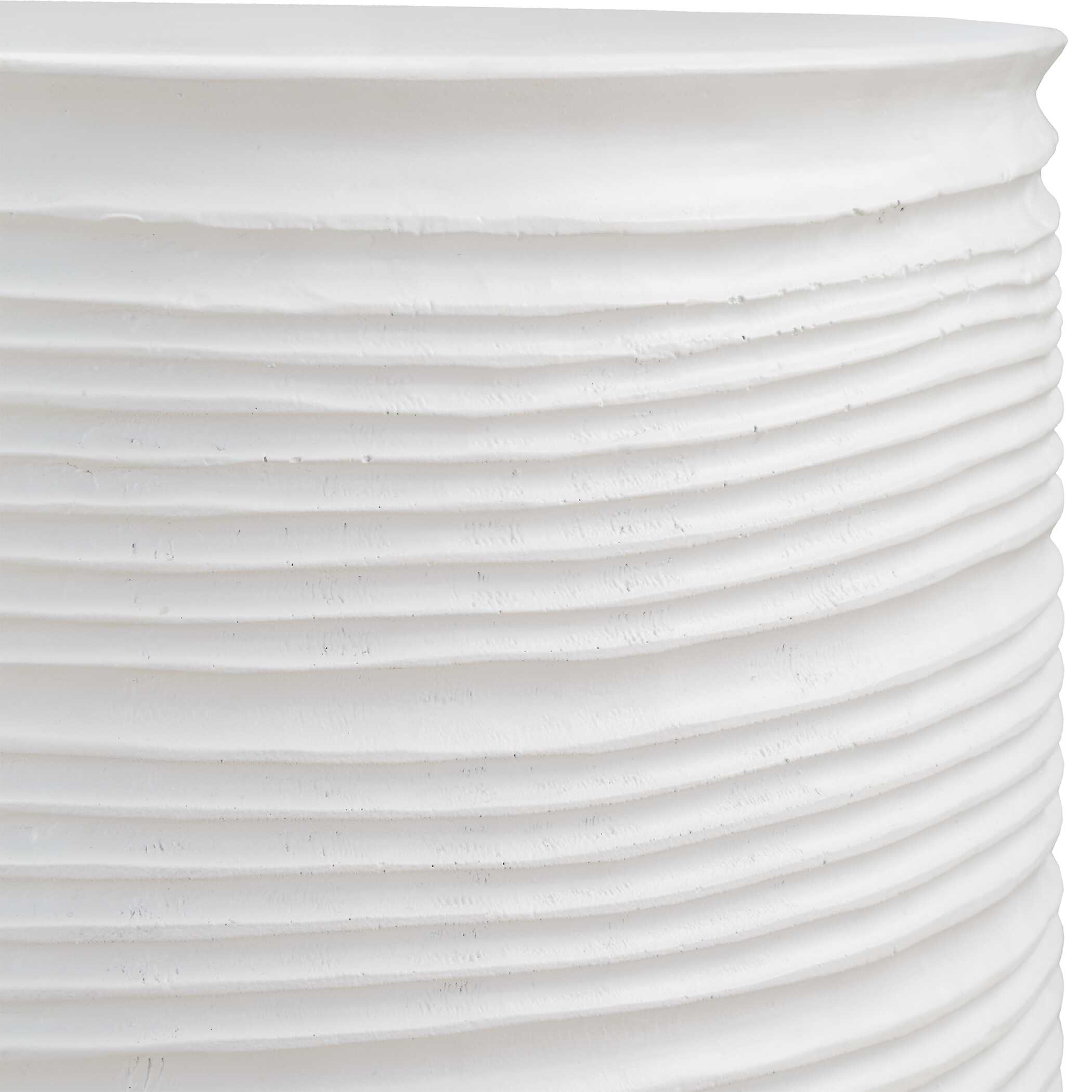 Borderline White Drum Table