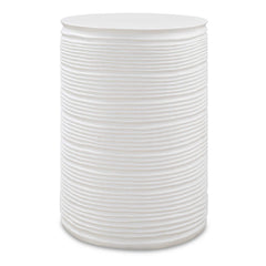 Borderline White Drum Table
