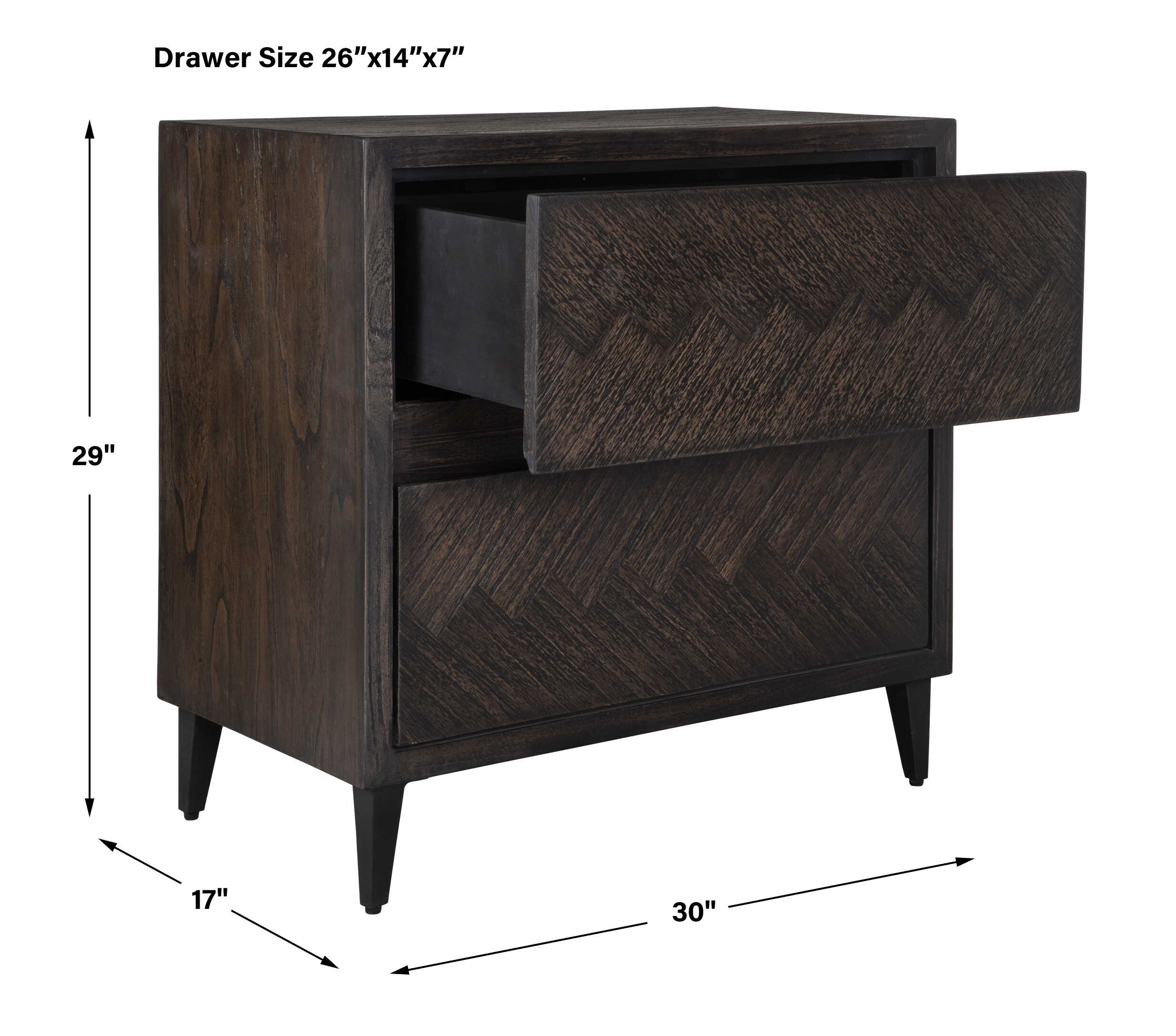 Abba Herringbone Accent Chest