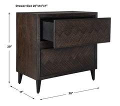 Abba Herringbone Accent Chest