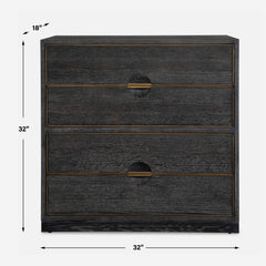 Besos 4 Drawer Walnut Chest