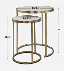 Aragon White Nesting Tables Set/2
