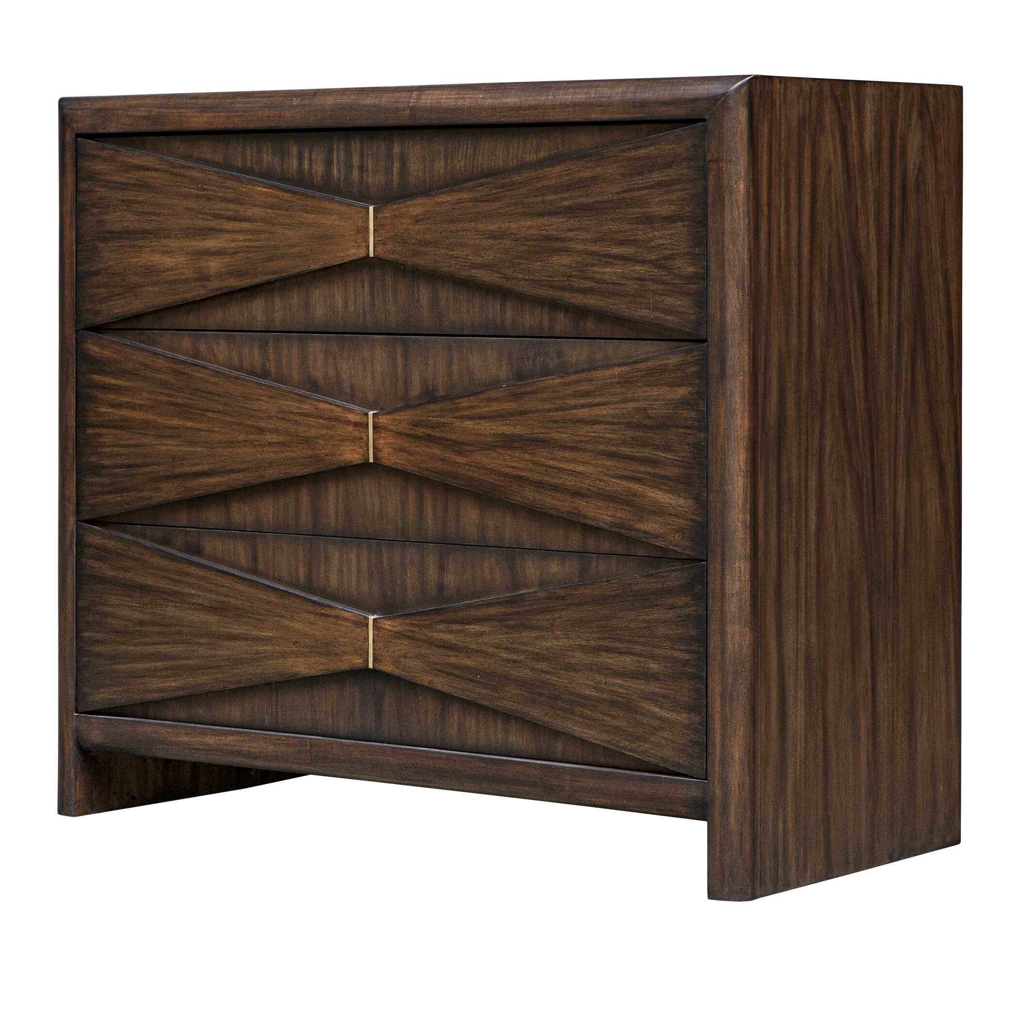 Bowtie 3 Drawer Mid-Century Chest