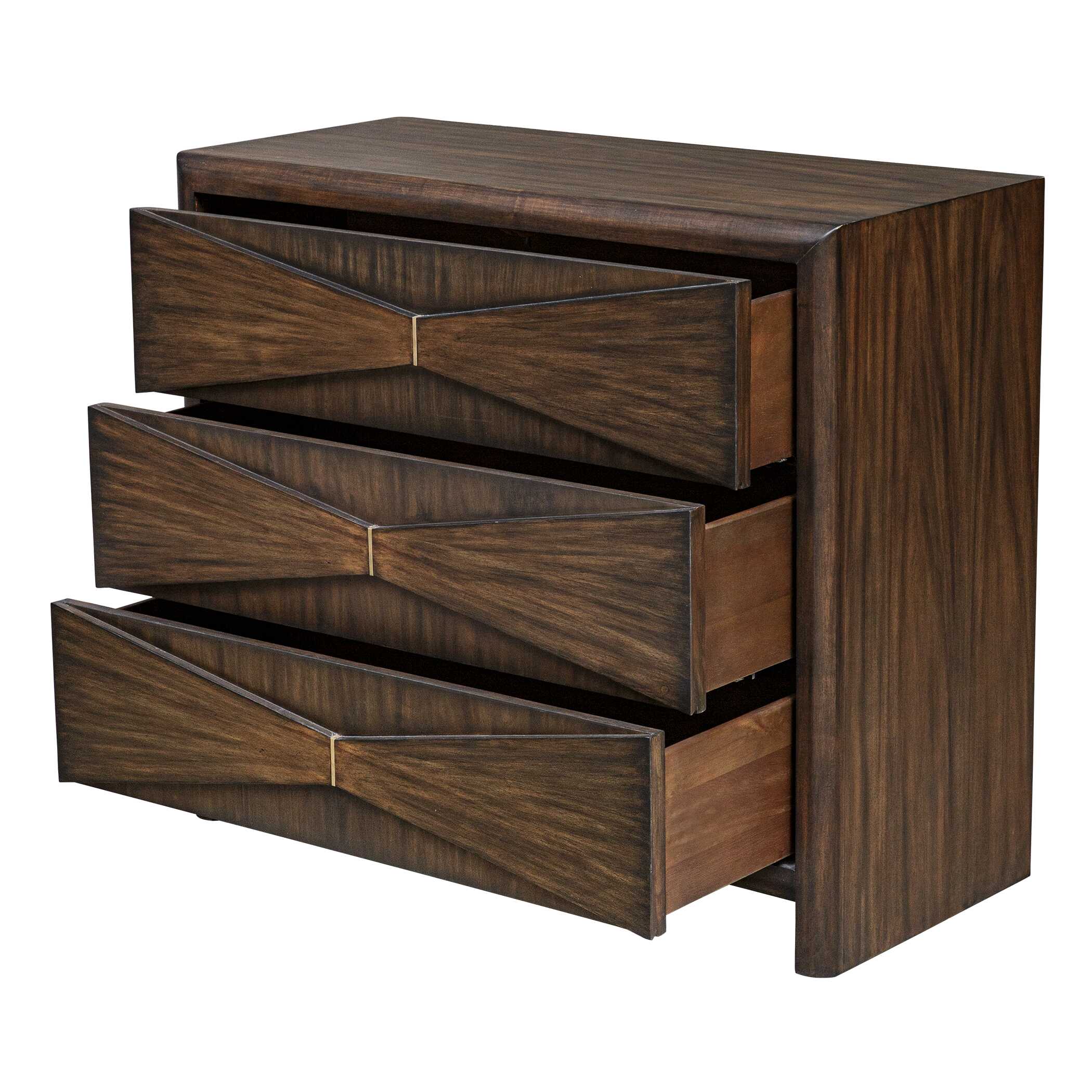 Bowtie 3 Drawer Mid-Century Chest