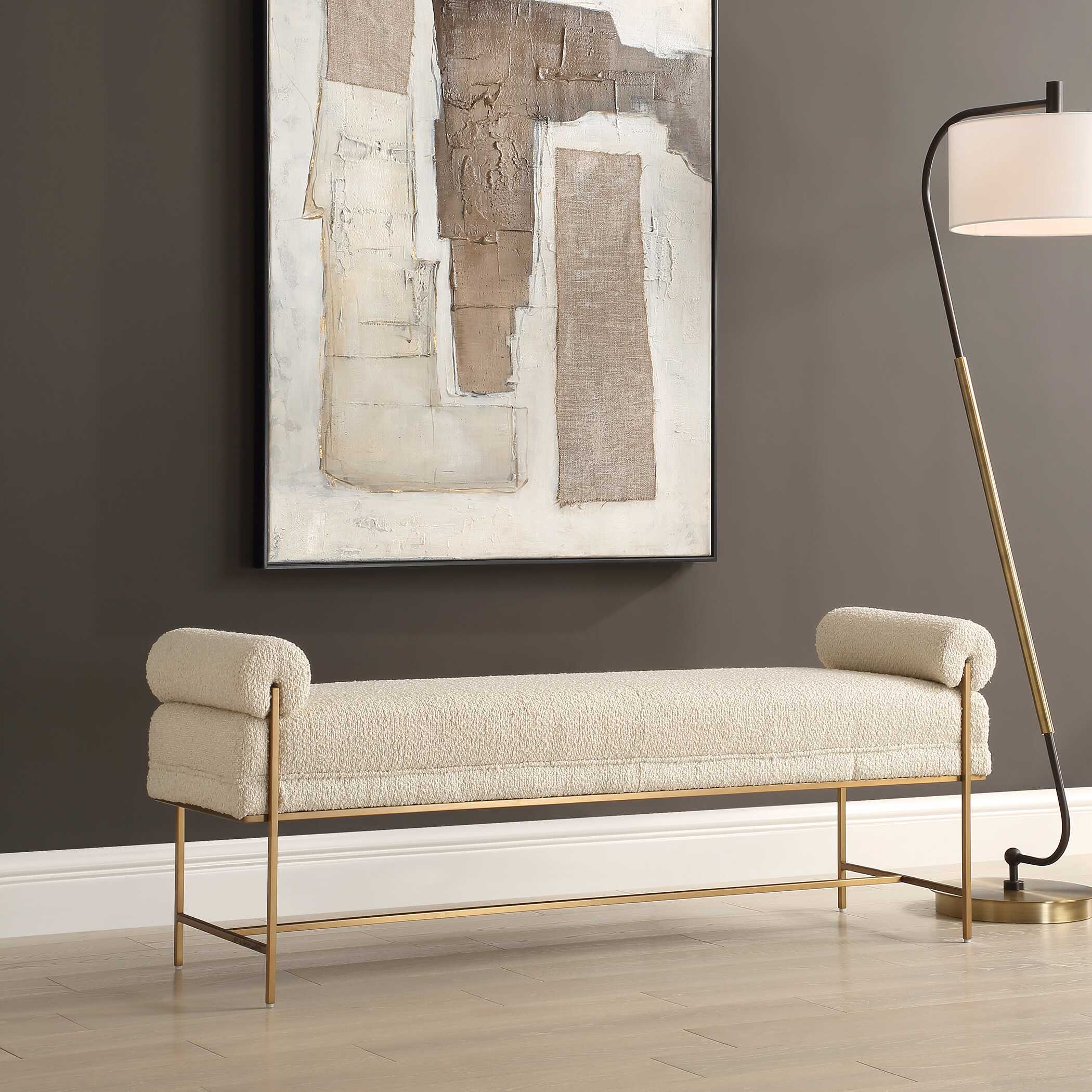 Bolster Pearl White Bench