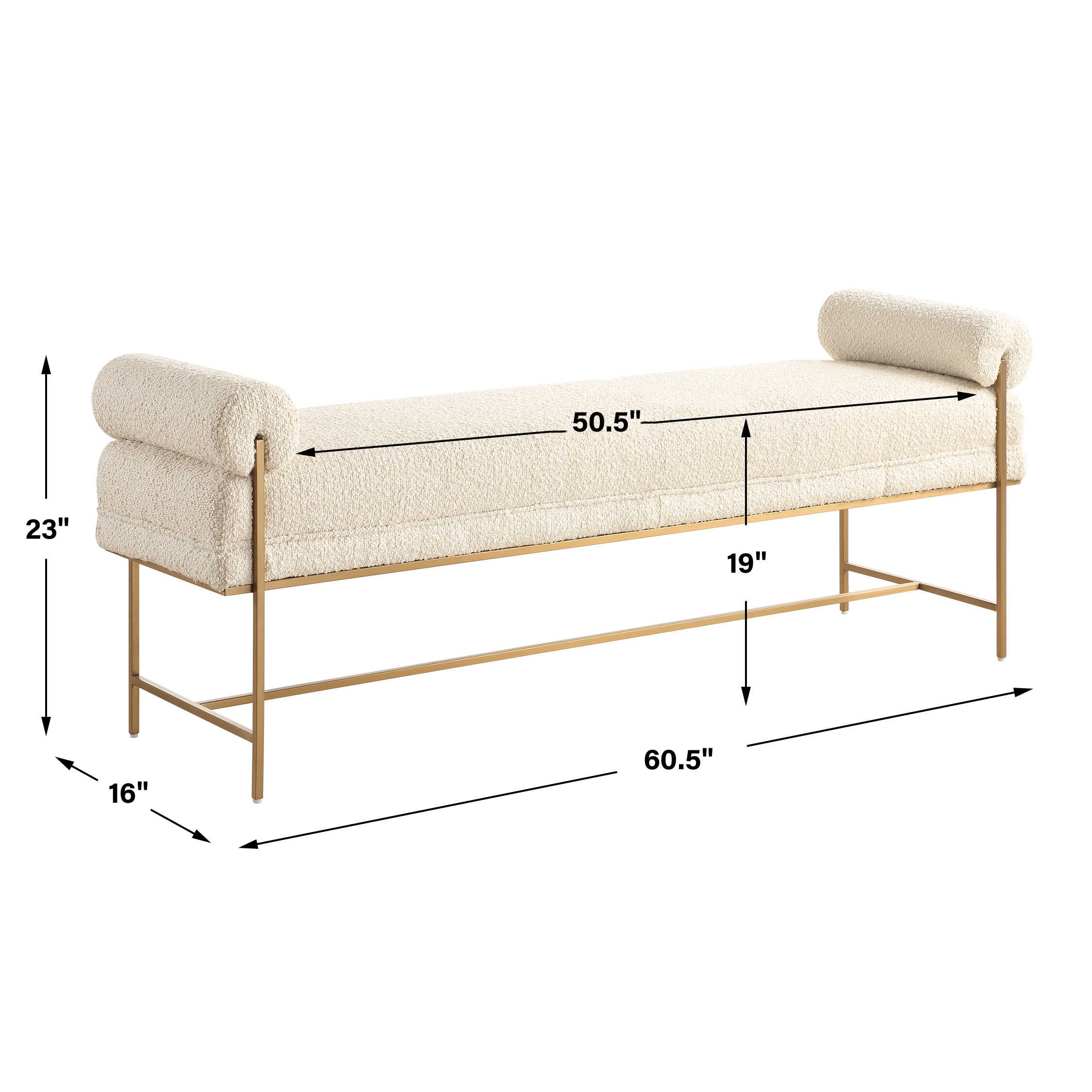 Bolster Pearl White Bench