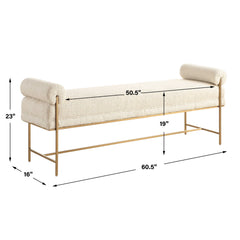 Bolster Pearl White Bench