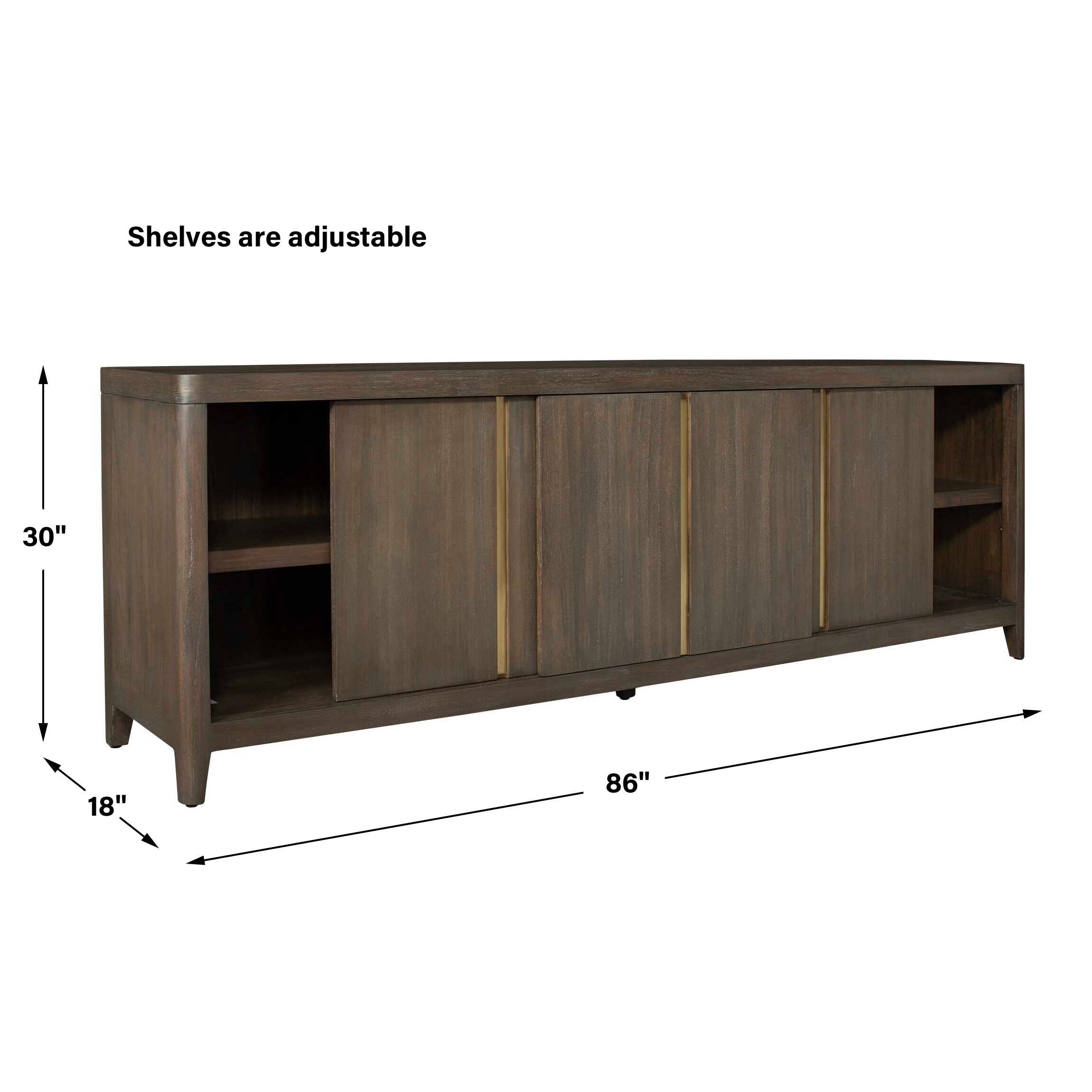 Botero Walnut Console Cabinet