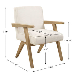 Blakely White Dining Arm Chair