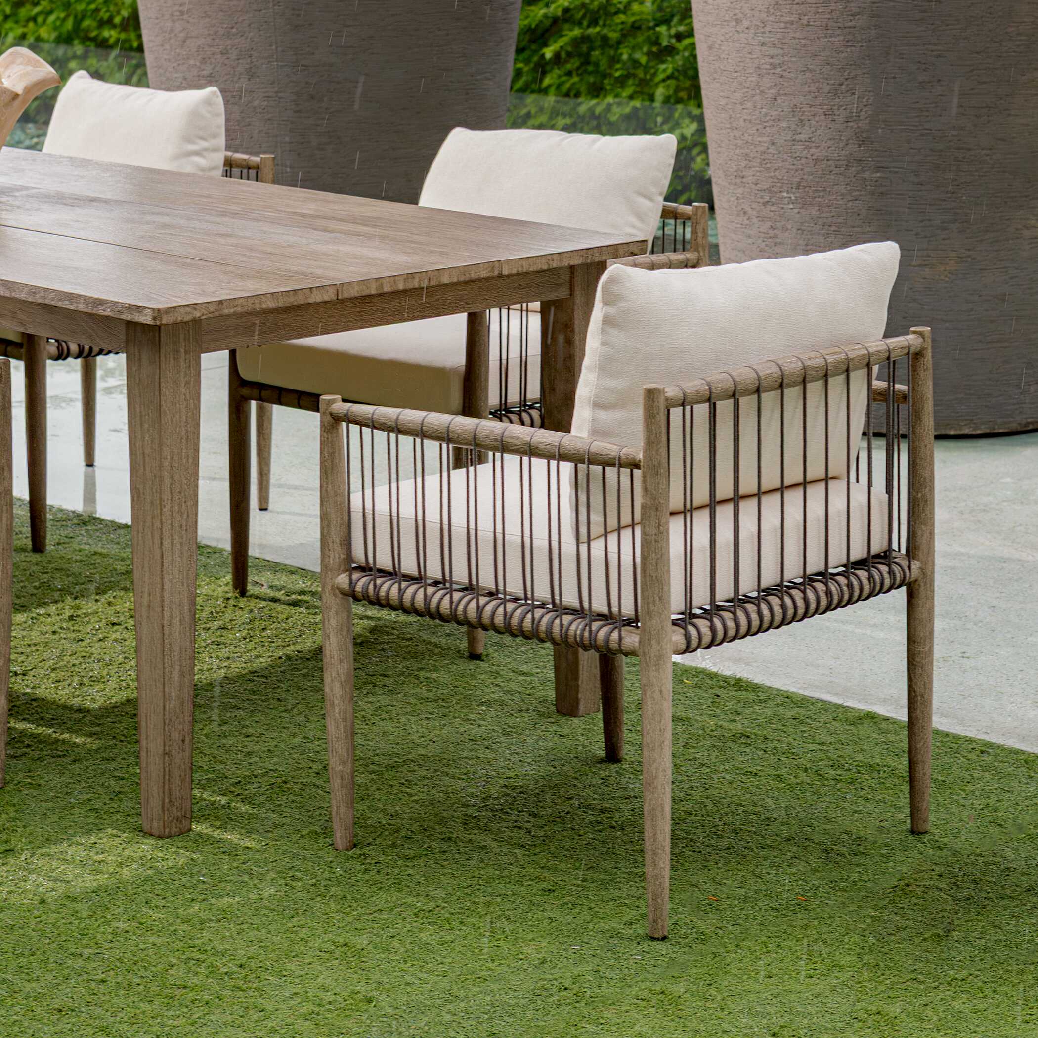 Borneo White Outdoor Dining Chair