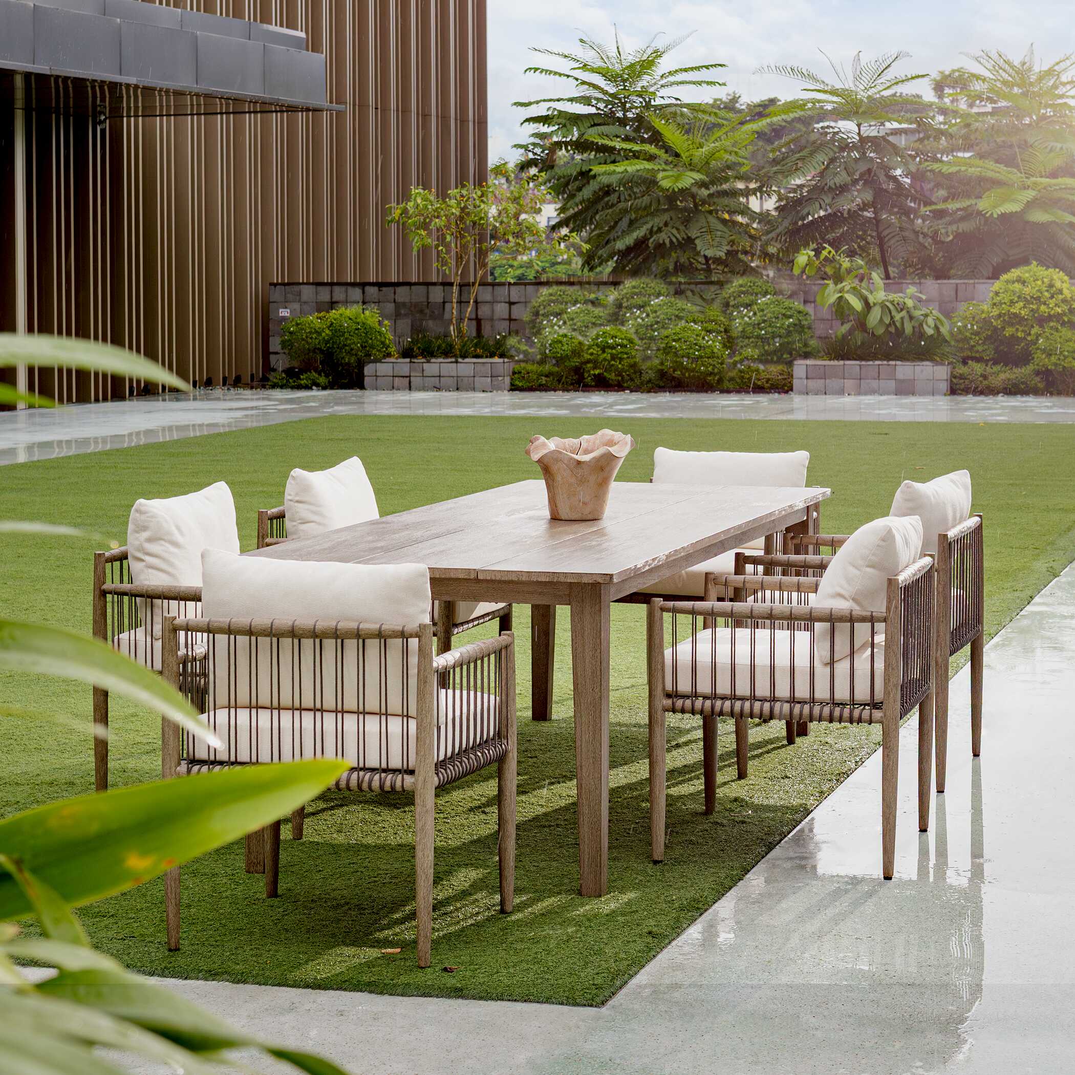 Borneo White Outdoor Dining Chair