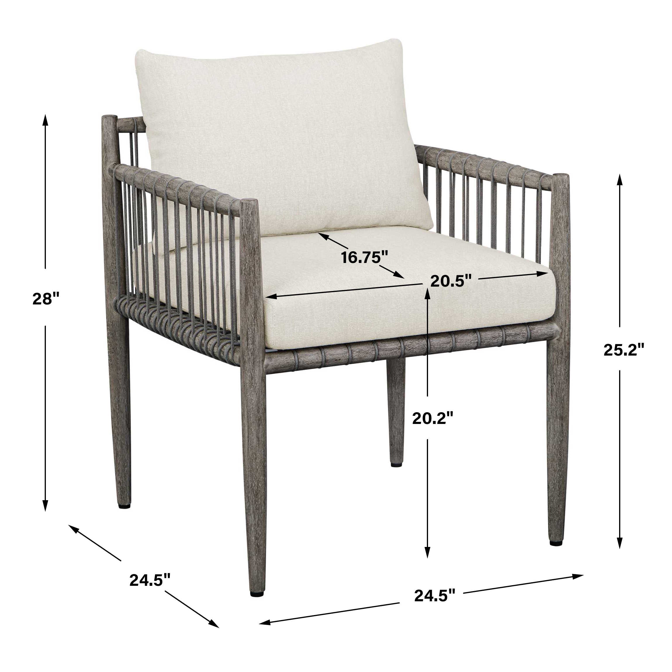 Borneo White Outdoor Dining Chair