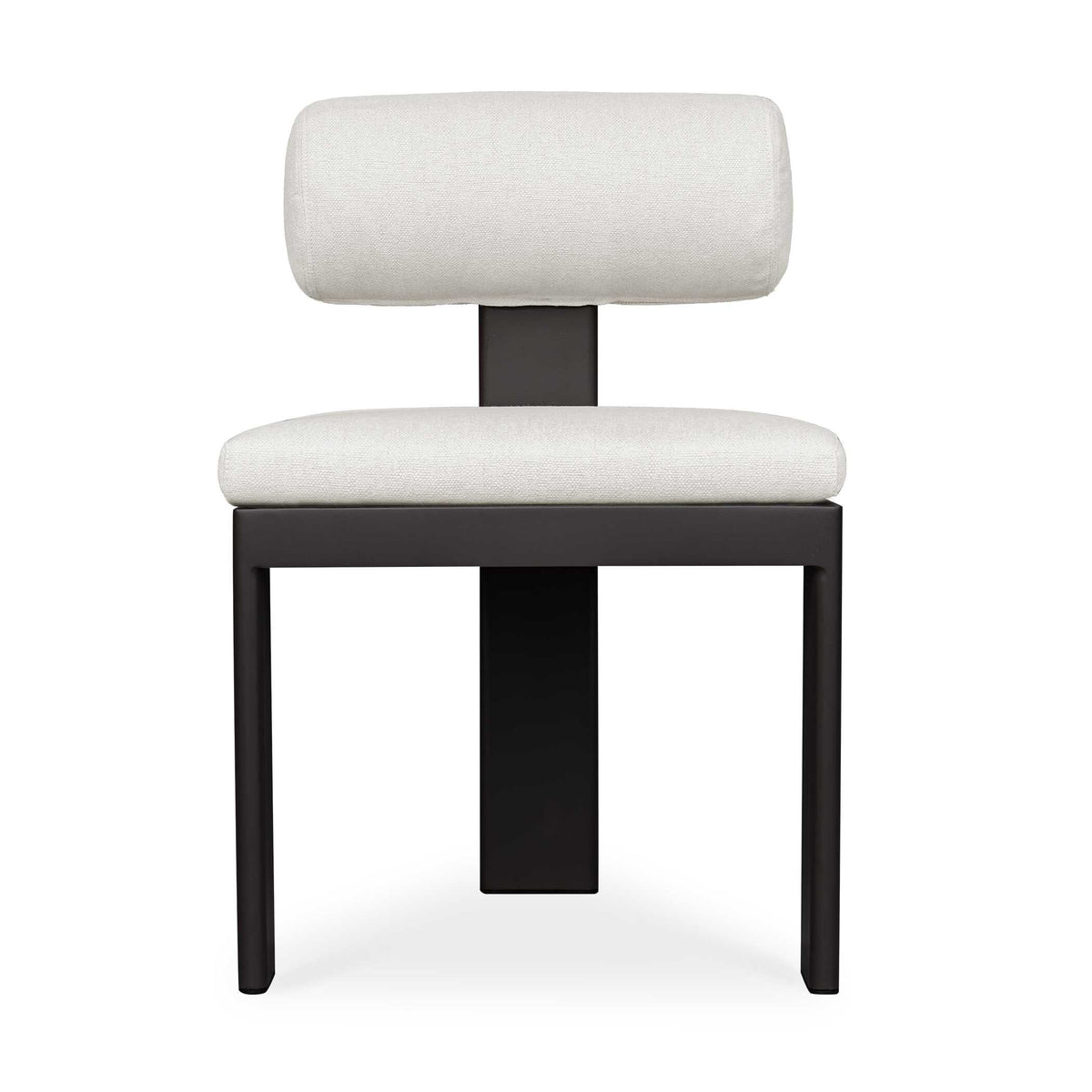 Bolster Back White Outdoor Dining Chair