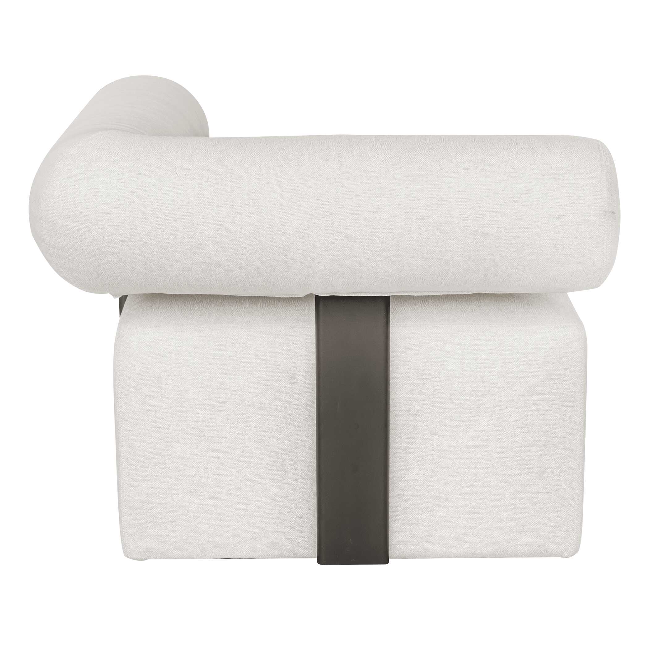 Bolster Back White Outdoor Corner Sofa