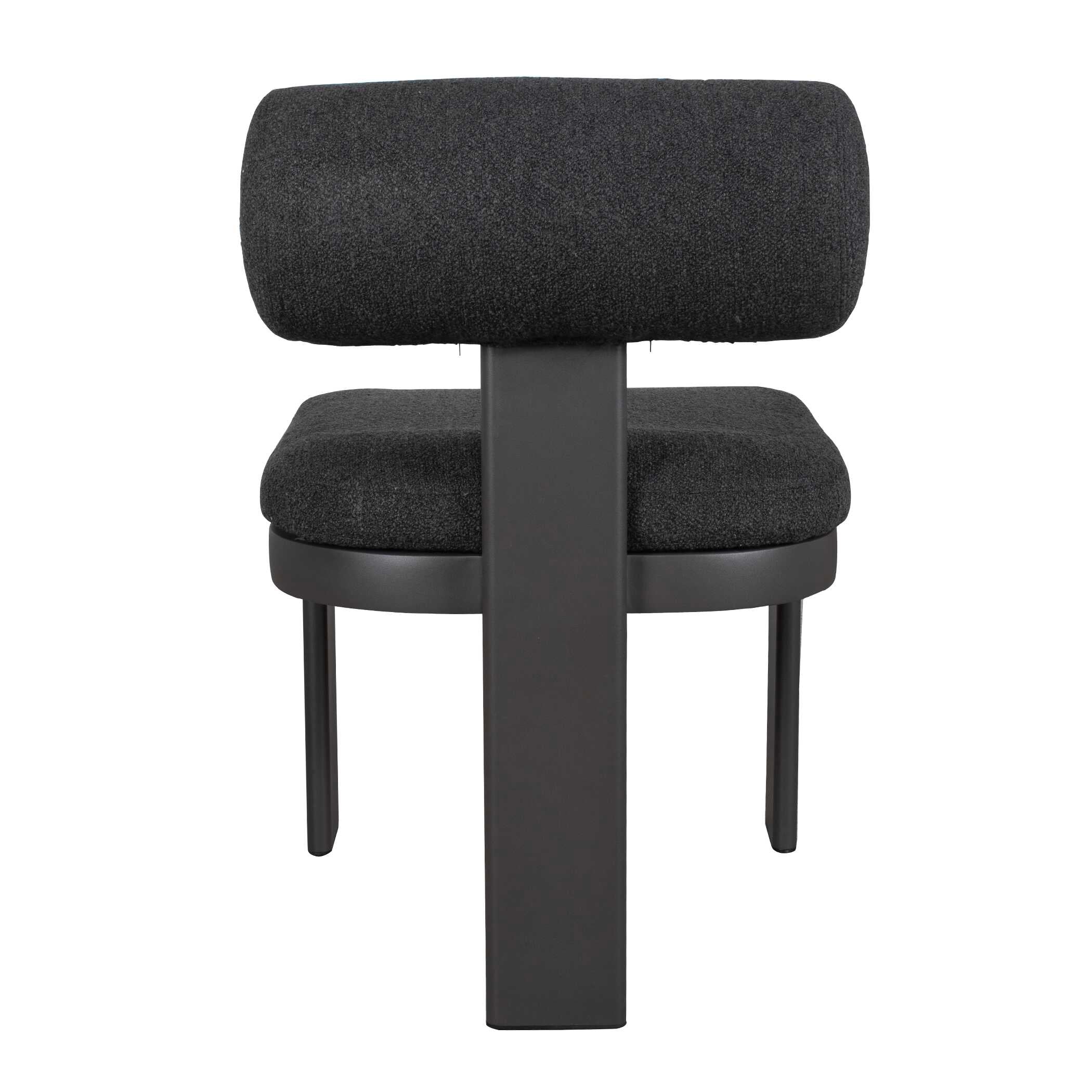 Bolster Back Charcoal Outdoor Dining Chair