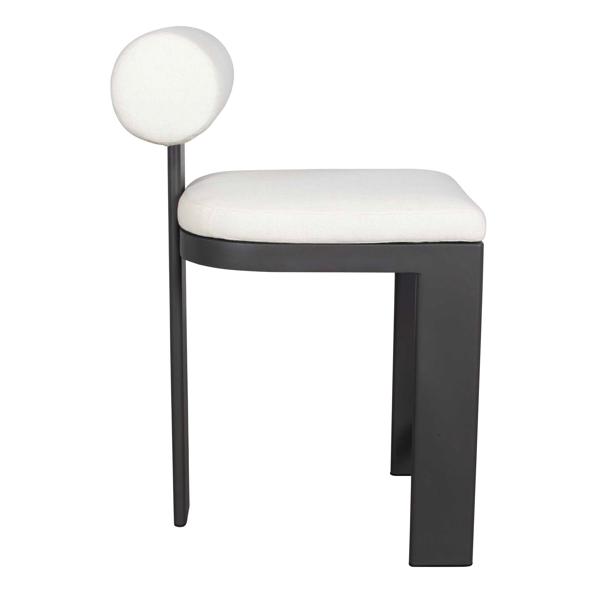Bolster Back White Outdoor Counter Stool