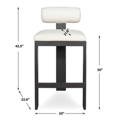 Bolster Back Outdoor Bar Stool