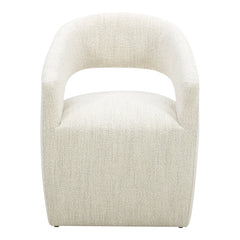Barrow Rolling Dining Chair White Mist